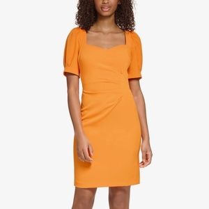 KARL LAGERFELD PARIS SWEETHEART-NECK PUFF SLEEVE DRESS 6